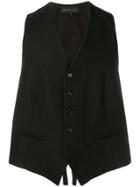 Ann Demeulemeester Single Breasted Waistcoat - Black