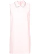 Miu Miu Rhinestone Embellished Straight Dress - Pink