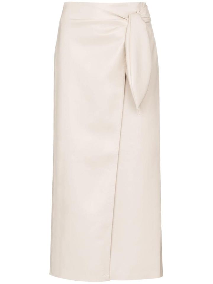 Nanushka Amas Midi Wrap Skirt - Neutrals