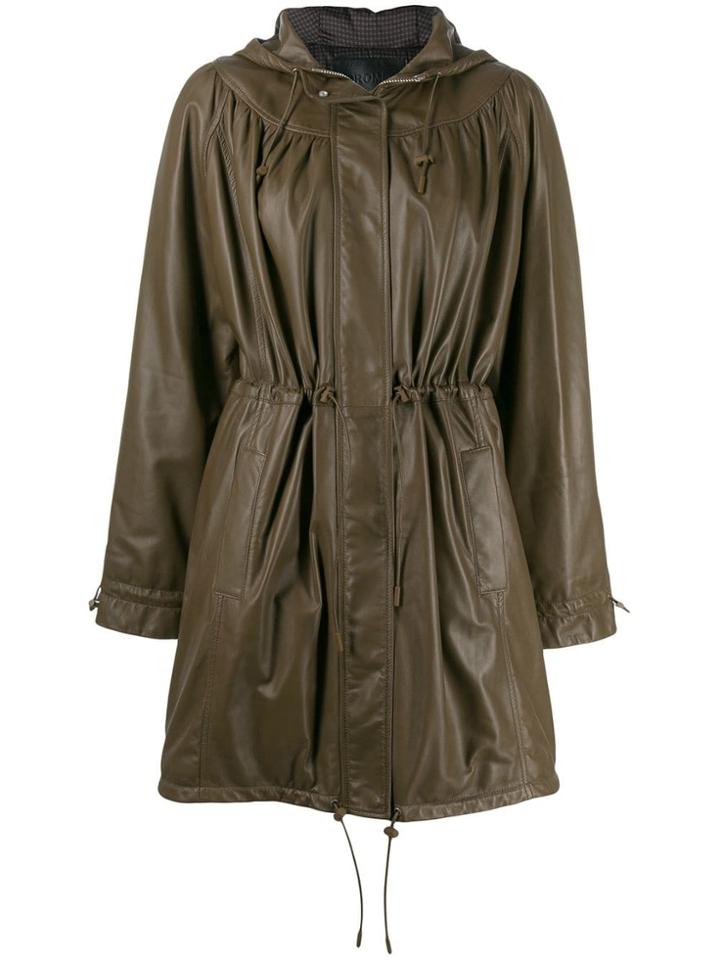 Drome Textured Hooded Jacket - Brown
