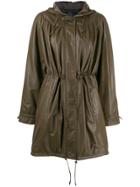Drome Textured Hooded Jacket - Brown