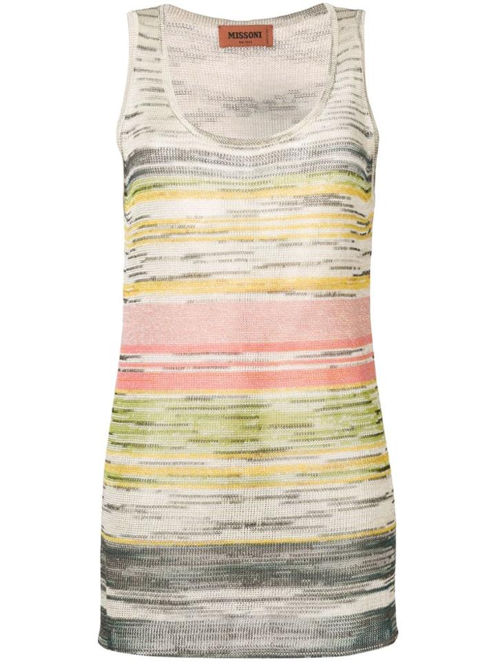 Missoni Knitted Striped Tank Top - Neutrals