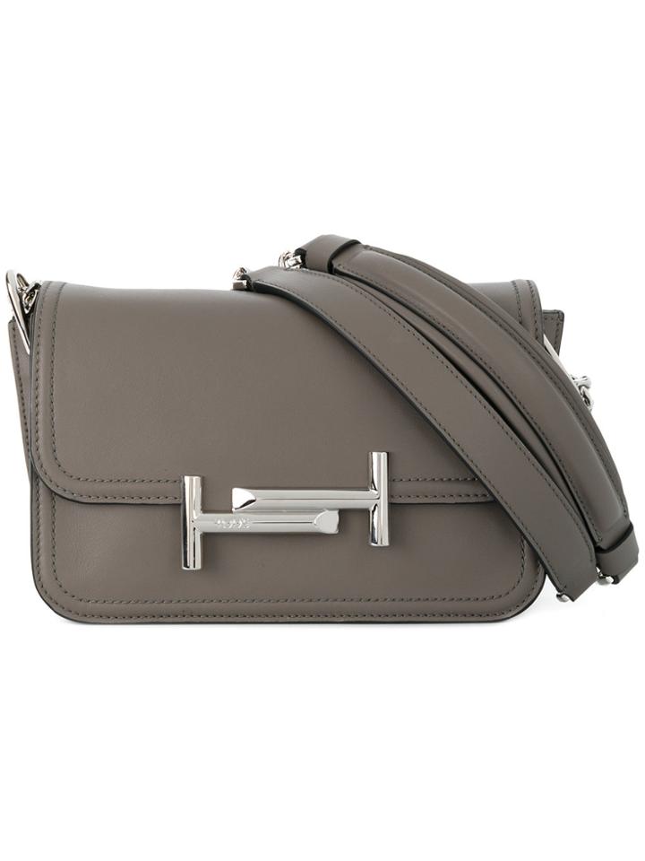 Tod's Double T Shoulder Bag - Grey