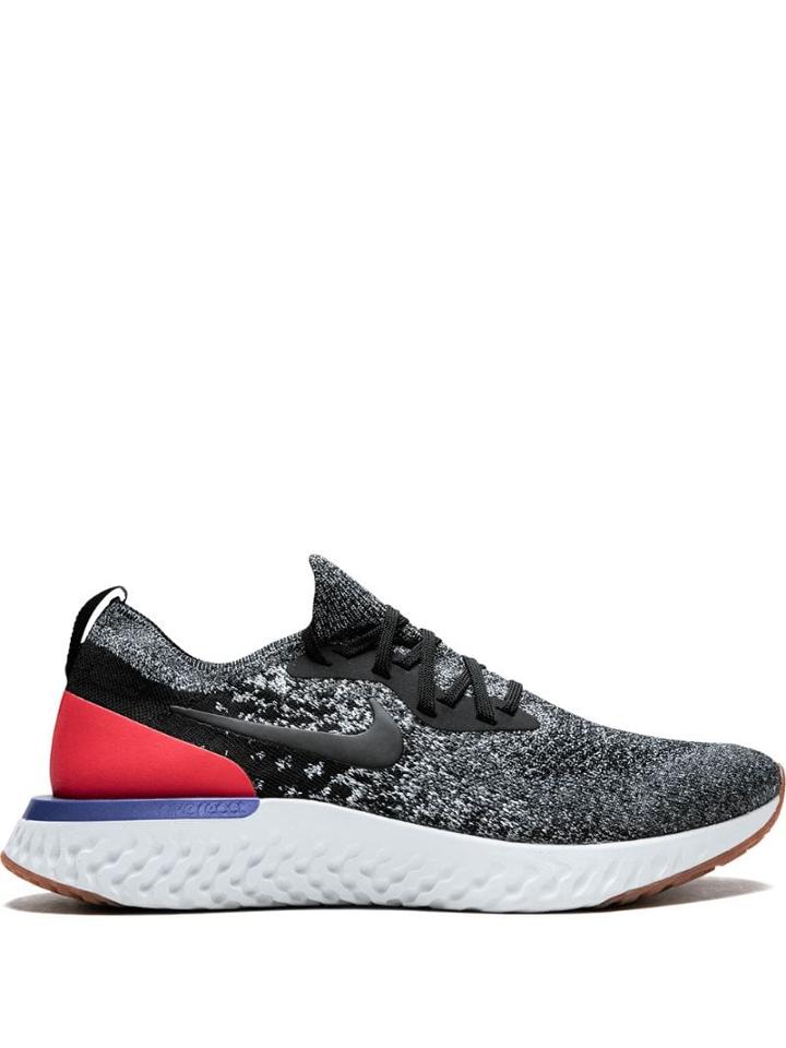 Nike Epic React Flyknit Sneakers - Black/black-white-red Orbit