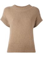 Max Mara Short-sleeve Jumper, Women's, Size: Medium, Nude/neutrals, Cashmere/virgin Wool
