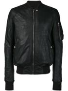 Rick Owens Zipped Bomber Jacket - Black