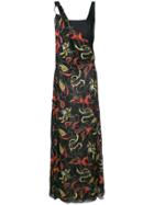 Fausto Puglisi Long Printed Dress - Black