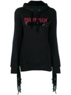 Philipp Plein Fringe Logo Hoodie - Black