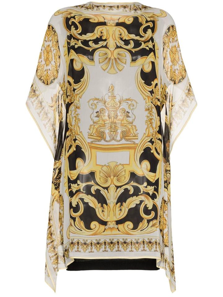 Versace Silk Kaftan Dress - Black