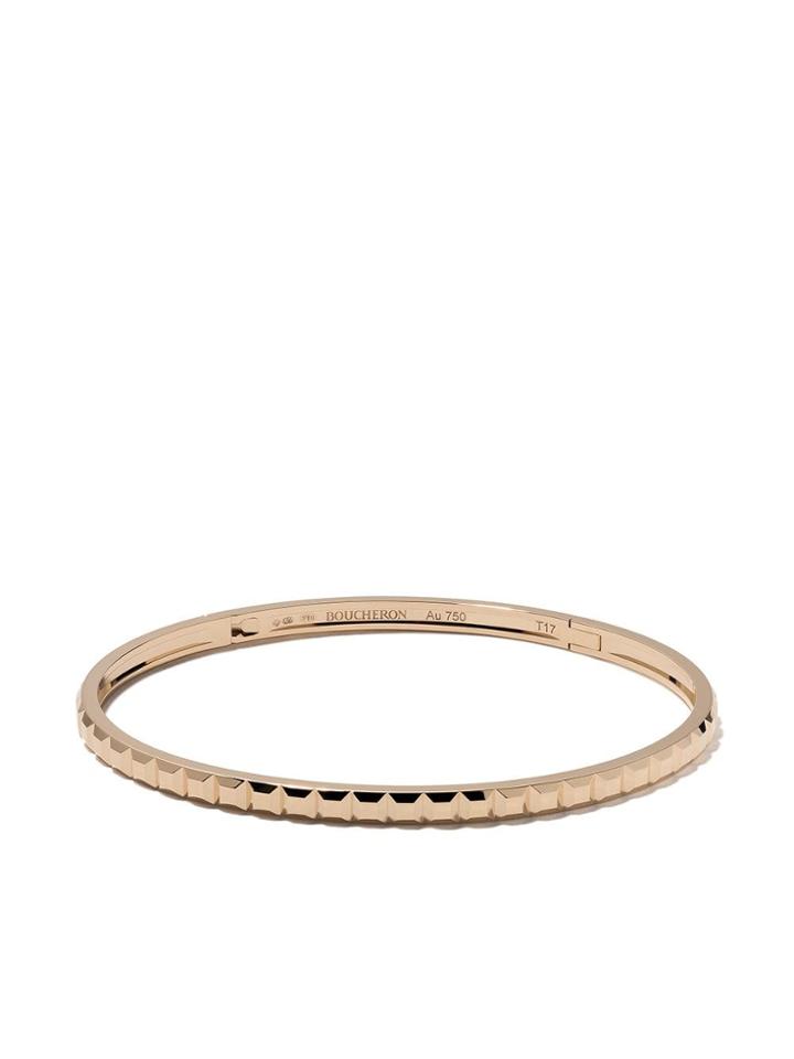 Boucheron Small 18kt Yellow Gold Quatre Clou De Paris Bangle - Yg