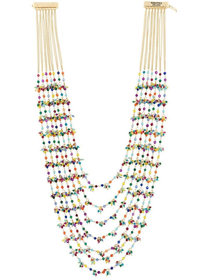 Rosantica Layered Long Necklace, Women's, Metallic