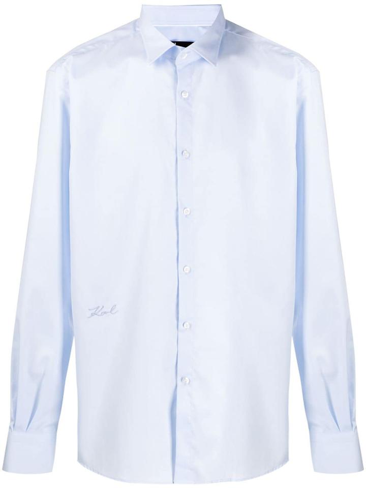 Karl Lagerfeld Classic Long-sleeve Shirt - Blue