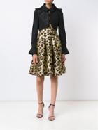 Carolina Herrera Bell Sleeves Cropped Jacket