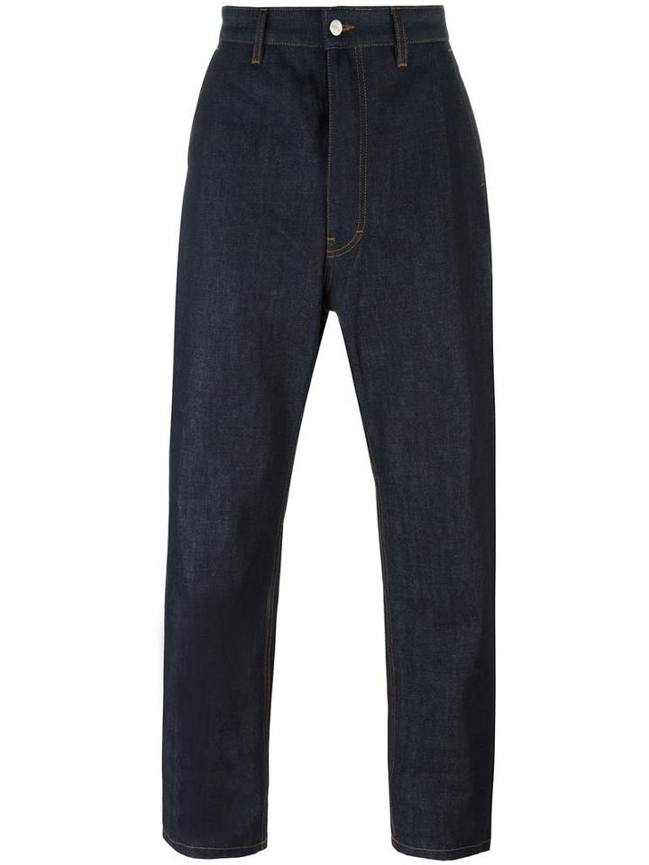 Ami Alexandre Mattiussi Carrot Fit Five Pocket Jeans, Men's, Size: 42, Blue, Cotton