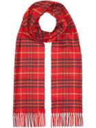 Burberry The Classic Vintage Check Cashmere Scarf - Red