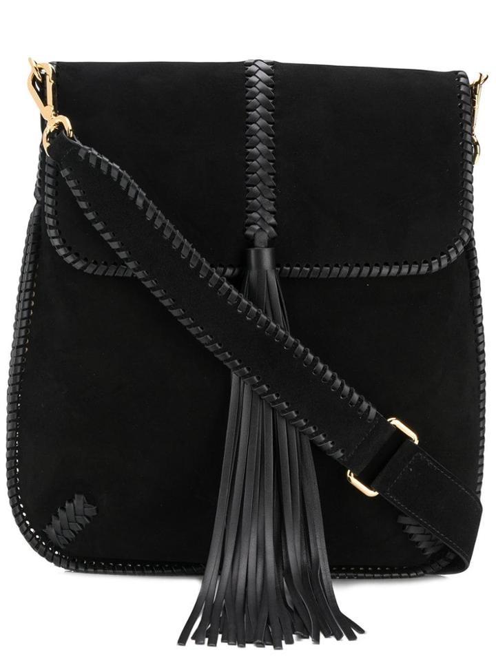 Alberta Ferretti Tassel Detail Shoulder Bag - Black