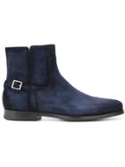 Santoni Side Zip Boots - Blue