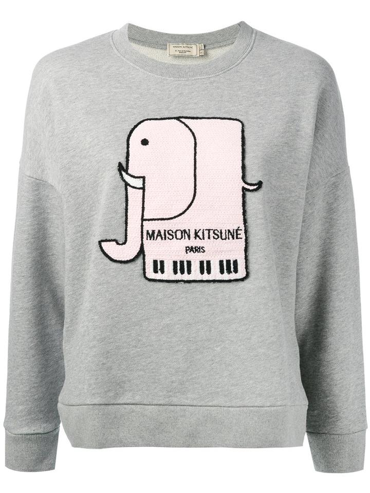 Maison Kitsuné - Elephant Motif Sweatshirt - Women - Cotton - Xs, Grey, Cotton