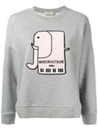 Maison Kitsuné - Elephant Motif Sweatshirt - Women - Cotton - Xs, Grey, Cotton