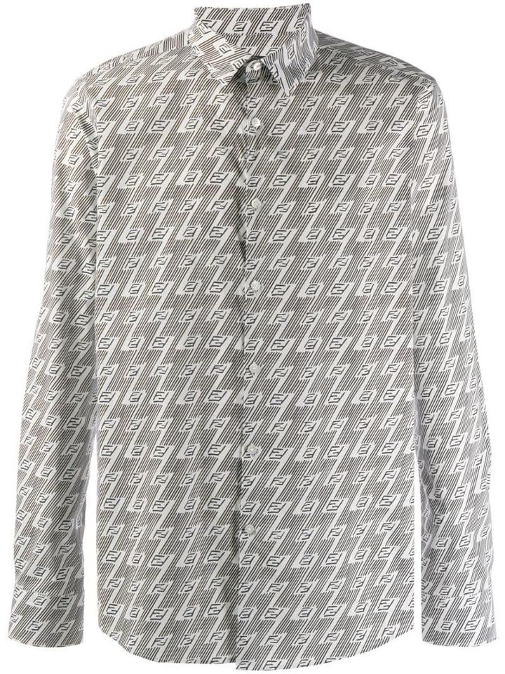 Fendi Ff Print Tailored Shirt - Black