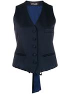 Styland Button-up Waistcoat - Blue