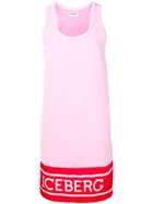 Iceberg Logo Print Tank Dress - Pink