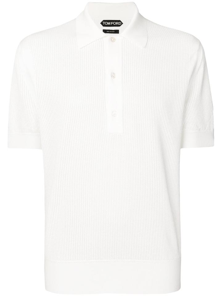 Tom Ford Knitted Polo Shirt - White