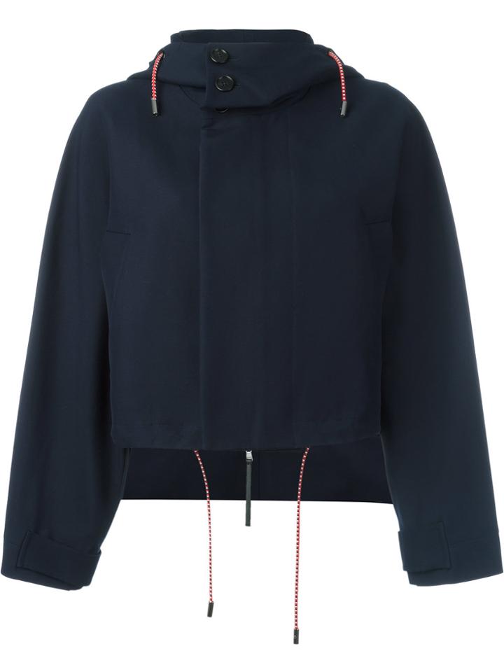 Marni Cropped Hooded Jacket - Blue