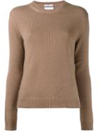 Valentino Camel Cashmere Round Neck Sweater - Nude & Neutrals