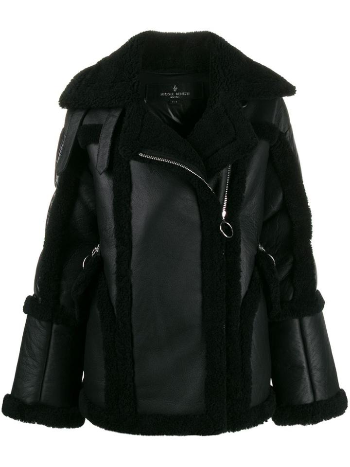 Nicole Benisti Montaigne Shearling-trimmed Jacket - Black