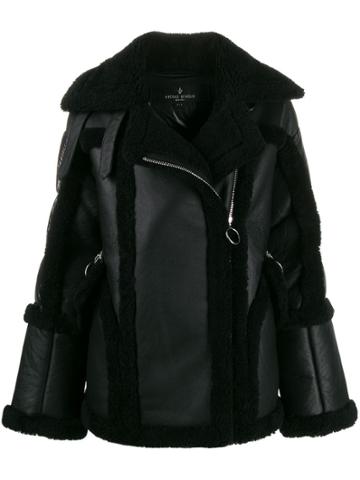 Nicole Benisti Montaigne Shearling-trimmed Jacket - Black
