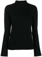 Theory Cashmere Roll Neck Jumper - Black