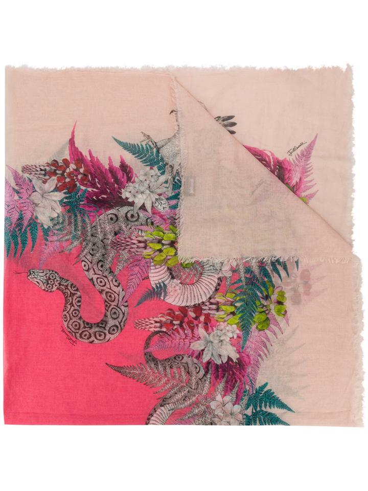 Just Cavalli Snake Print Scarf - Multicolour