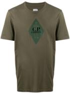 Cp Company Diamond Logo Print T-shirt - Green