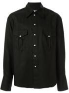 Ernest W. Baker Pointed Collar Western Shirt - Black