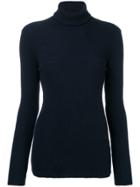 Roberto Collina Ribbed Turtle Neck Sweater - Blue