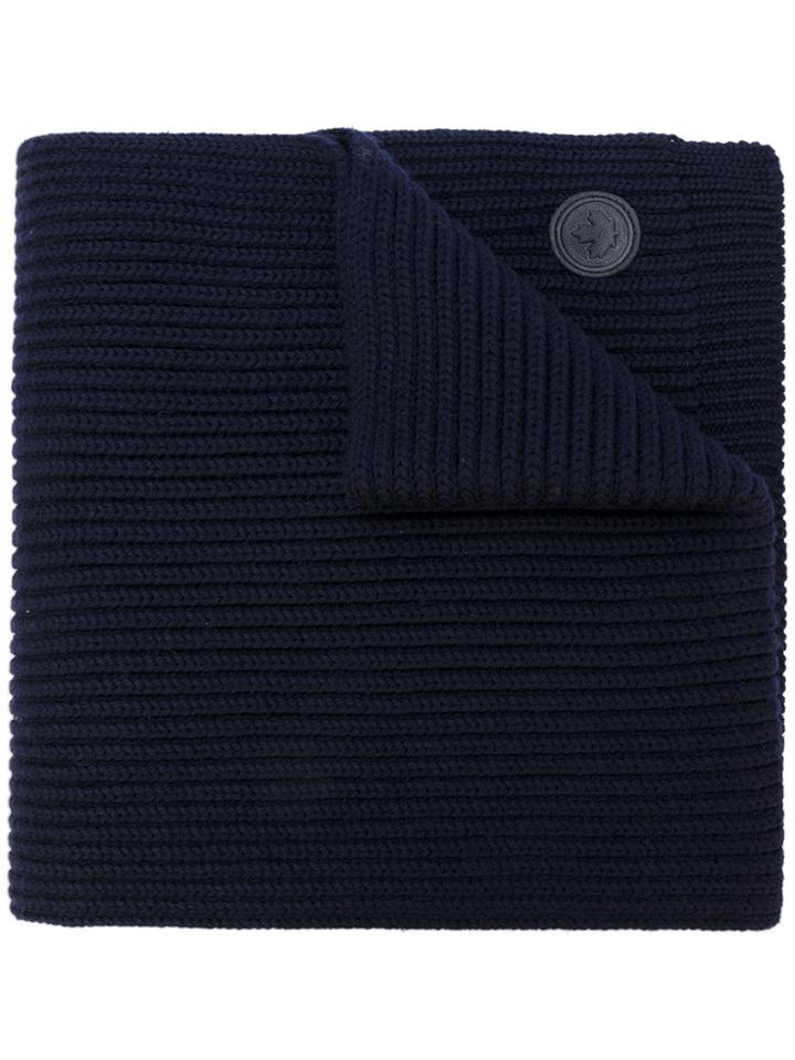 Dsquared2 Embroidered Patch Scarf - Blue