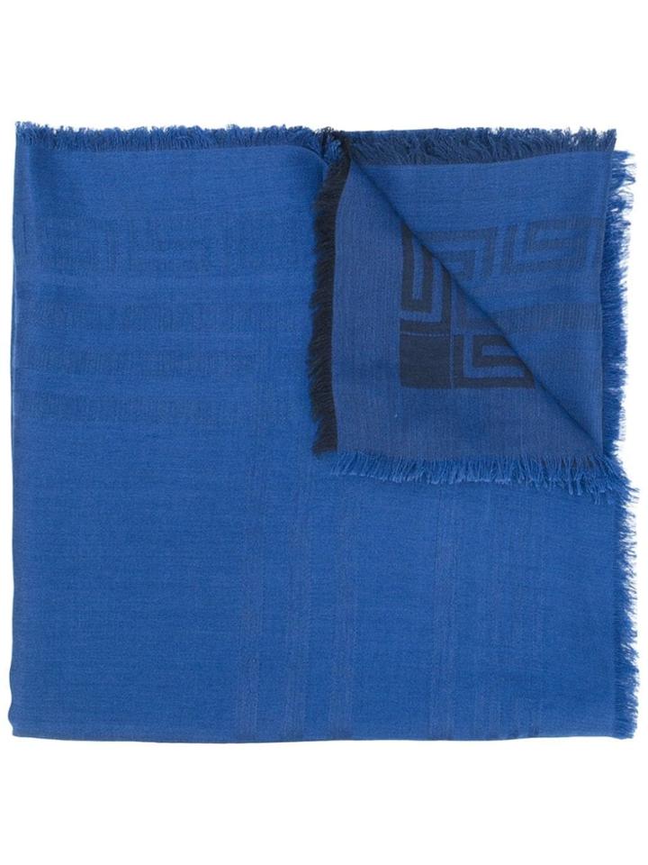 Versace 'greca' Scarf - Blue