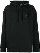 Raf Simons X Fred Perry Wreath Plaque Hoodie - Black