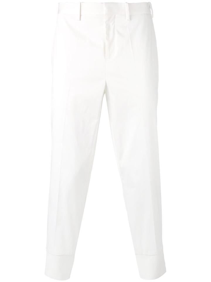 Neil Barrett - Tapered Trousers - Men - Cotton/spandex/elastane - 52, White, Cotton/spandex/elastane