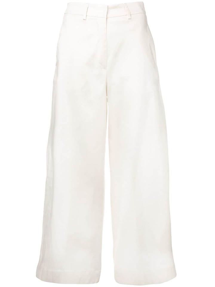 L'autre Chose Cropped Palazzo Trousers - Neutrals