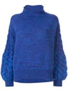 Coohem Mohair Cable Knit Jumper - Blue