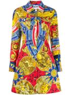 Moschino Fantasy Print Shirt Dress - Red