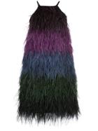 Cynthia Rowley Ivy Ombre Ostrich Feather Dress - Multicolour