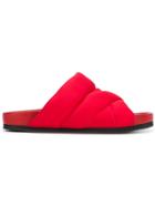 Nicholas Kirkwood Puffer Pool Slides - Red