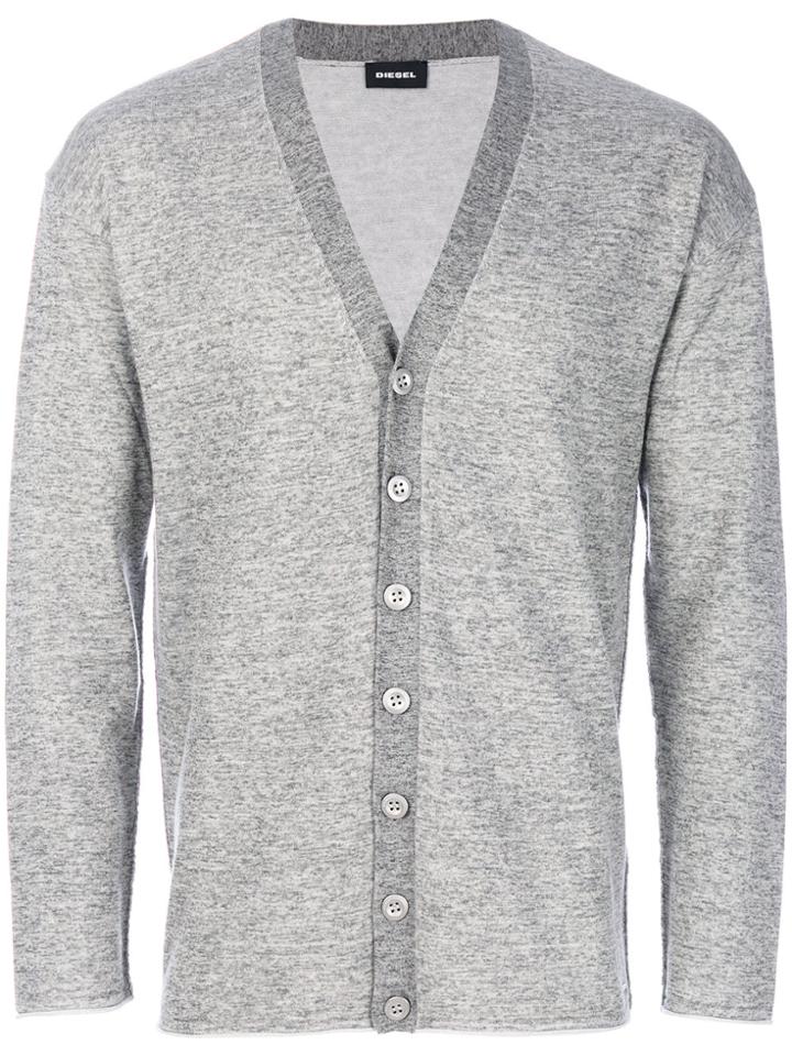 Diesel V-neck Cardigan - Grey