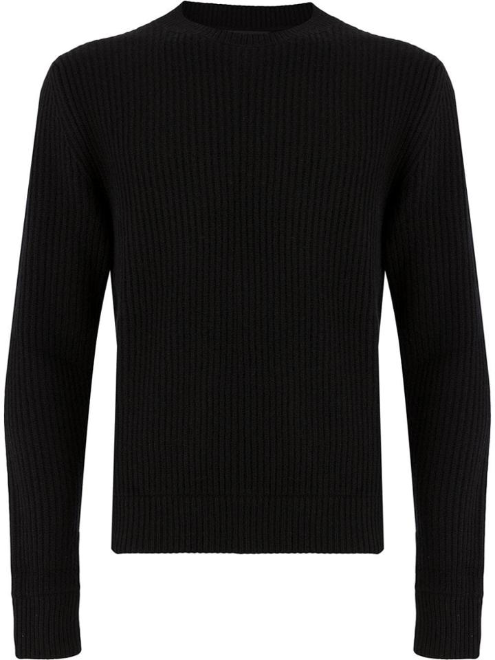 Lamberto Losani Ribbed Knit Sweater - Black