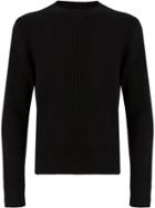 Lamberto Losani Ribbed Knit Sweater - Black