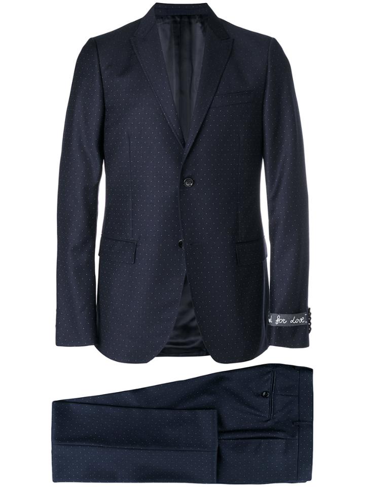 Gucci Micro Dotted Suit - Blue