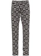 Dolce & Gabbana Slim Checked Jeans - Black